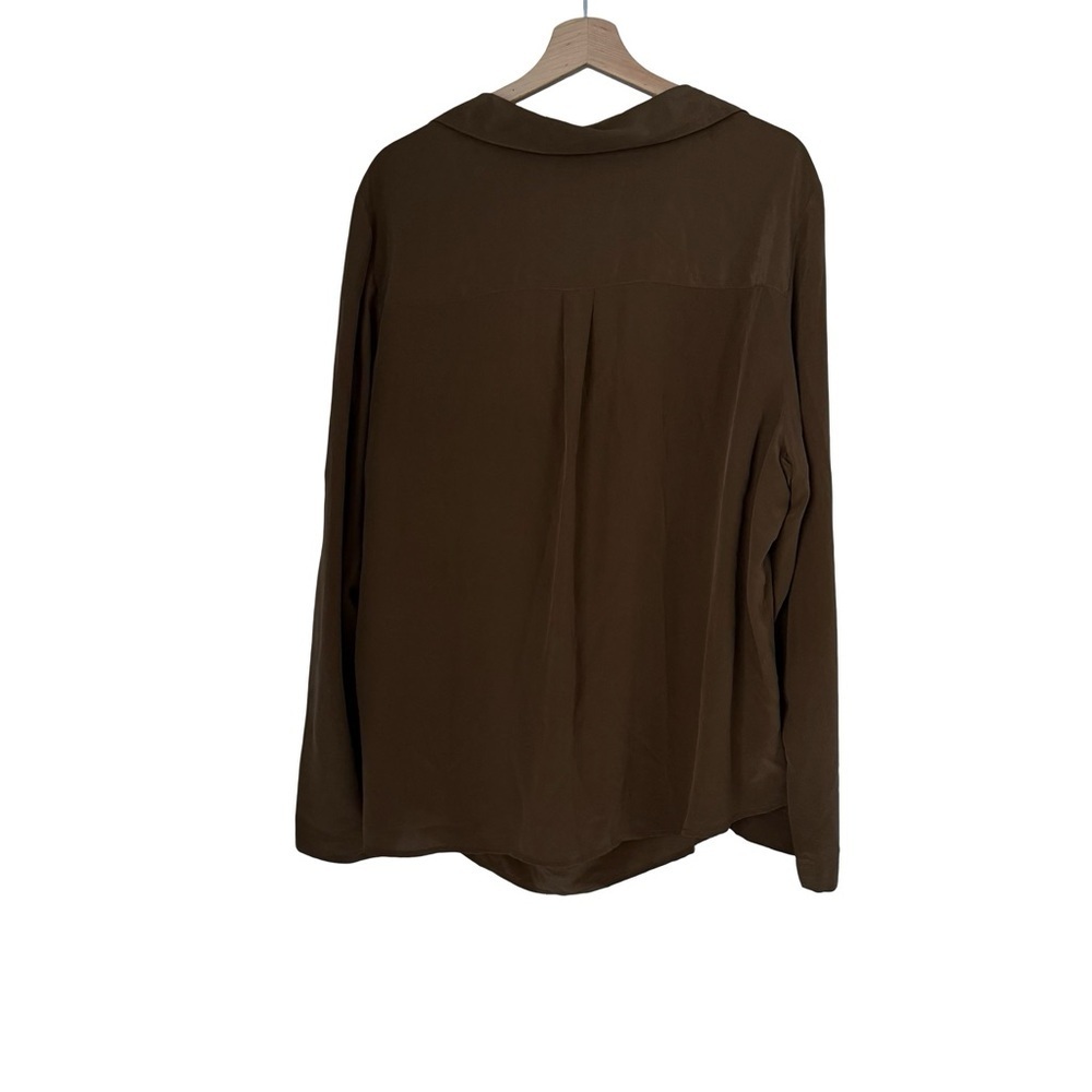 Eileen Fisher 100% Silk Cowl Neck Long Sleeve Top Sz XL - Picture 3 of 6